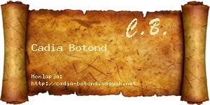 Cadia Botond névjegykártya